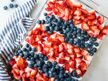 July 4th Fresh Berry Red, White & Blue Poke Cake: A Naturally Sweet Southern Celebration