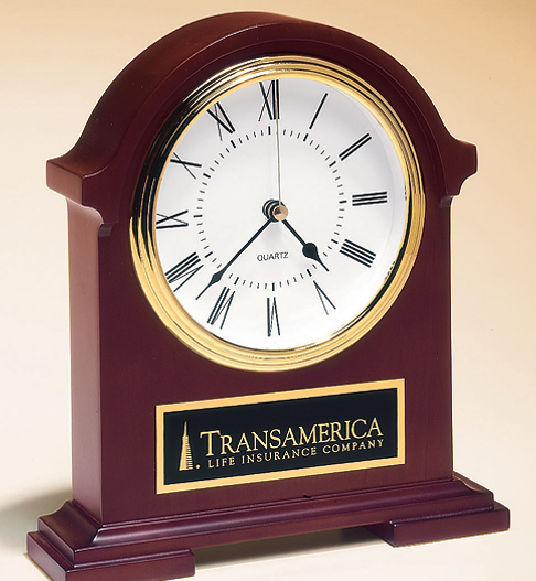 BC901 Mahogany-finish Desk Clock