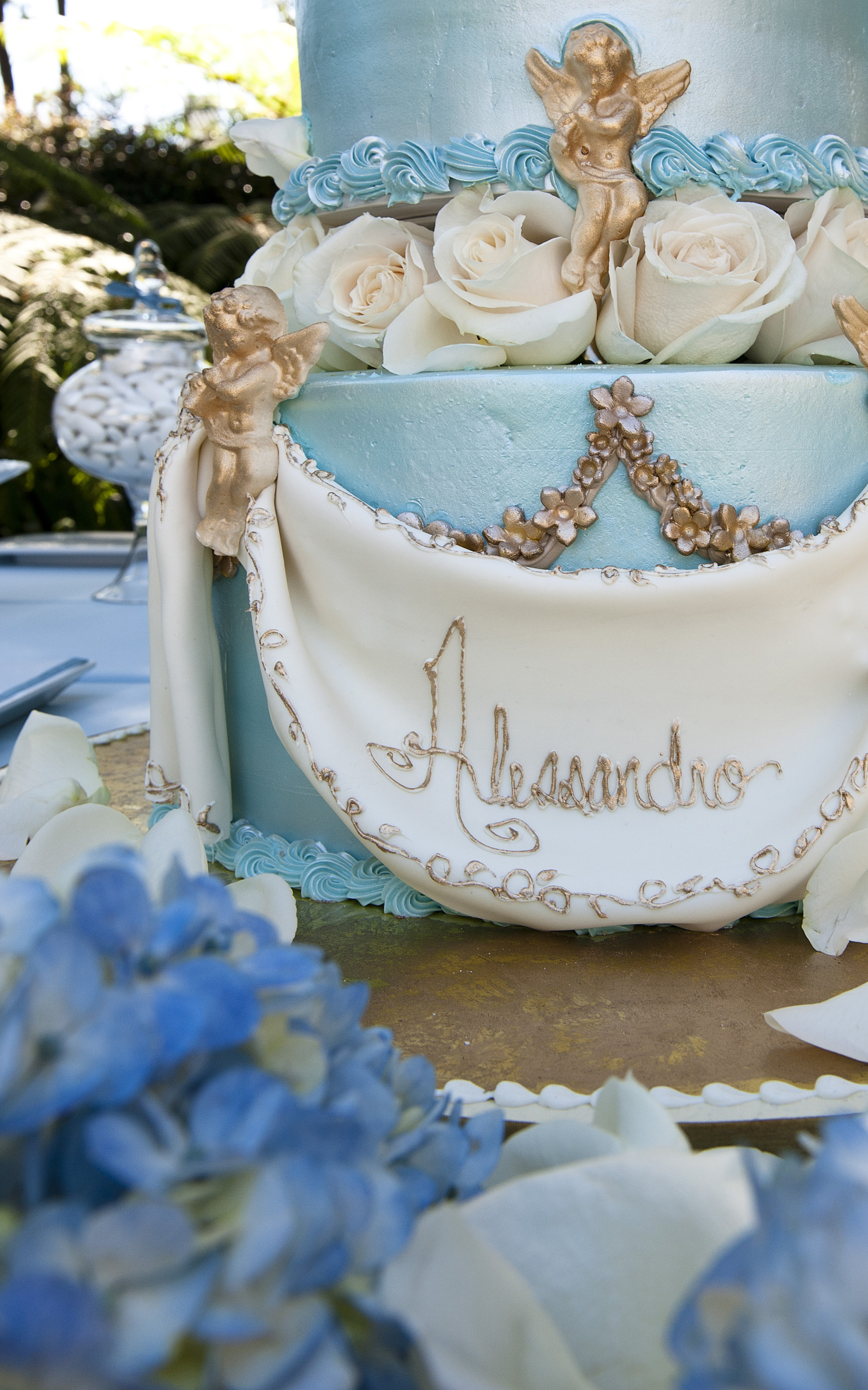 Close up of our cake