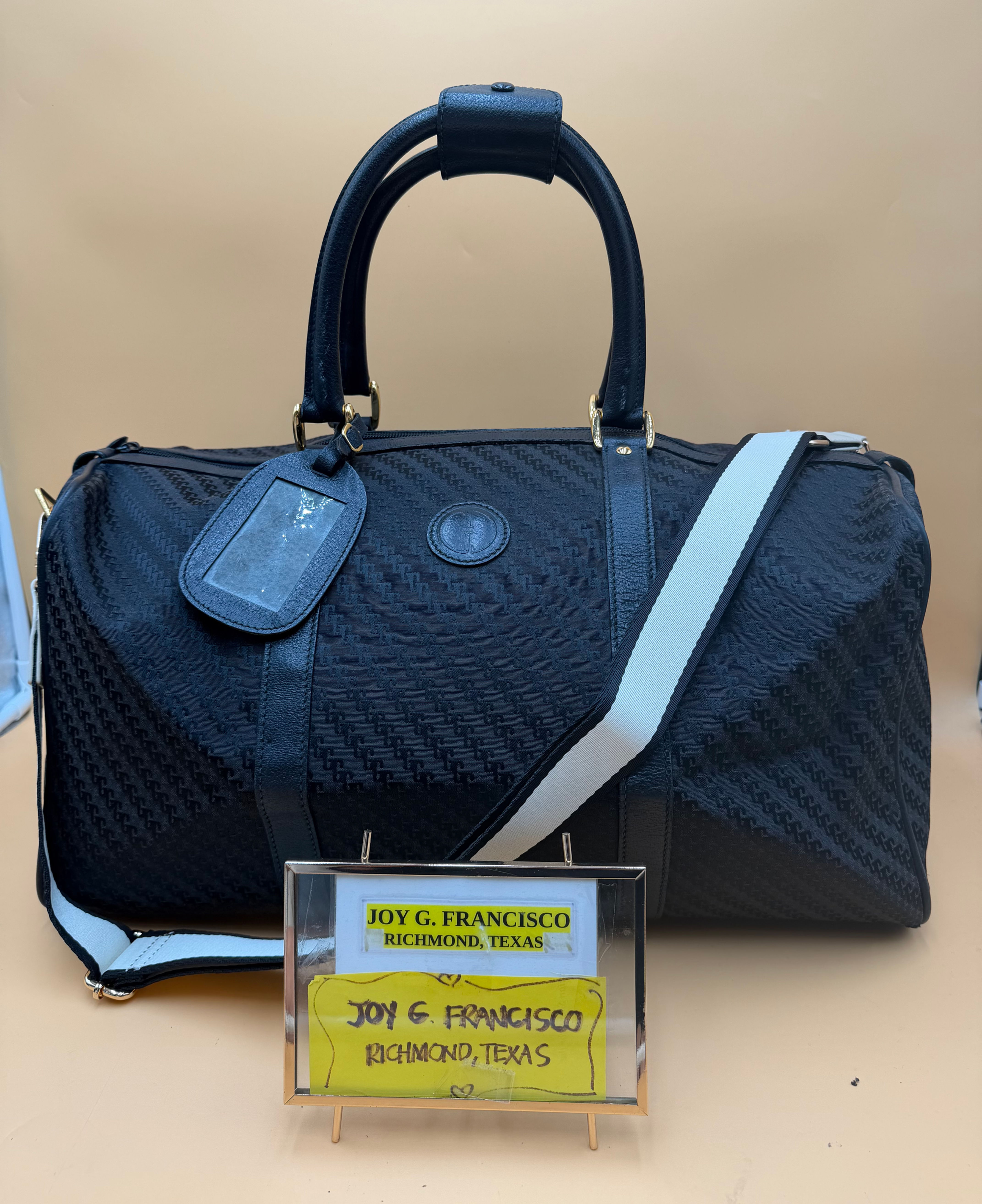 Gucci Black Vintage Boston 50