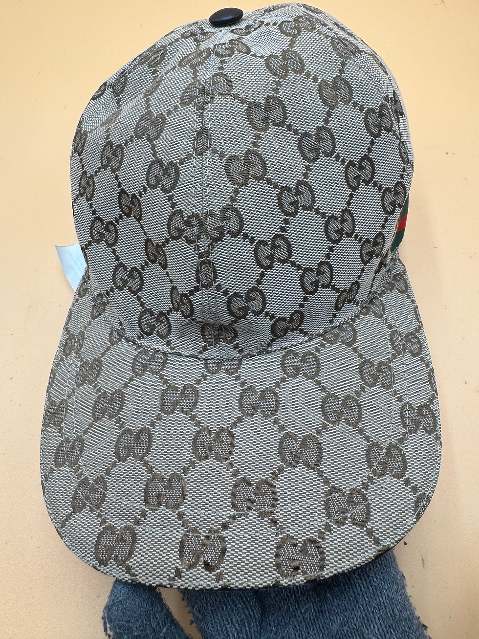 Thumbnail: Gucci Brown Sherryline Baseball Cap- Medium