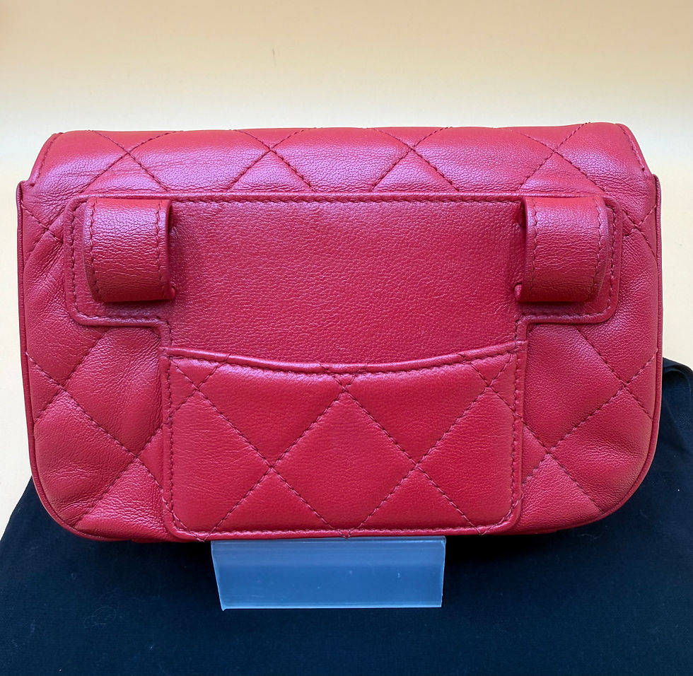 Thumbnail: Chanel Red Quilted Waist Bag