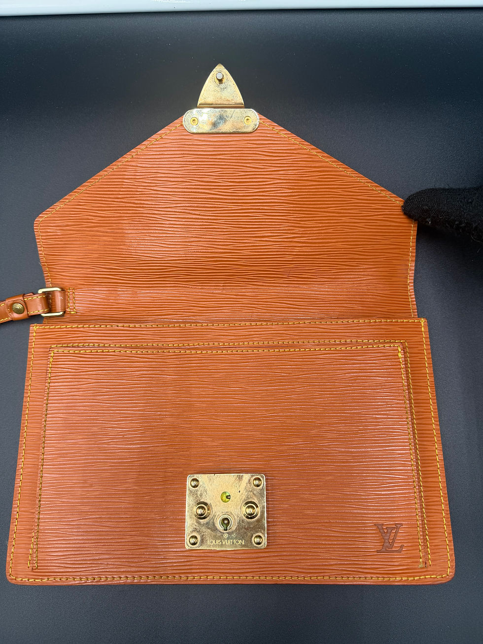 Thumbnail: LV Epi Brown Sellier Dragonne Clutch