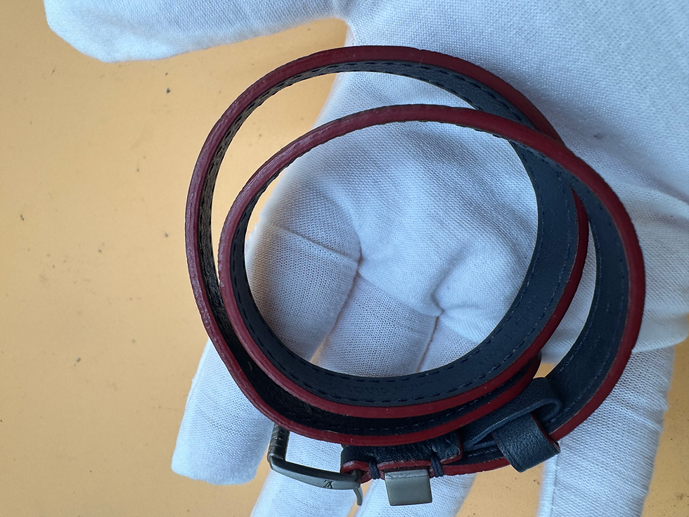 Thumbnail: LV Graphite Blue Double Wrap Bracelet