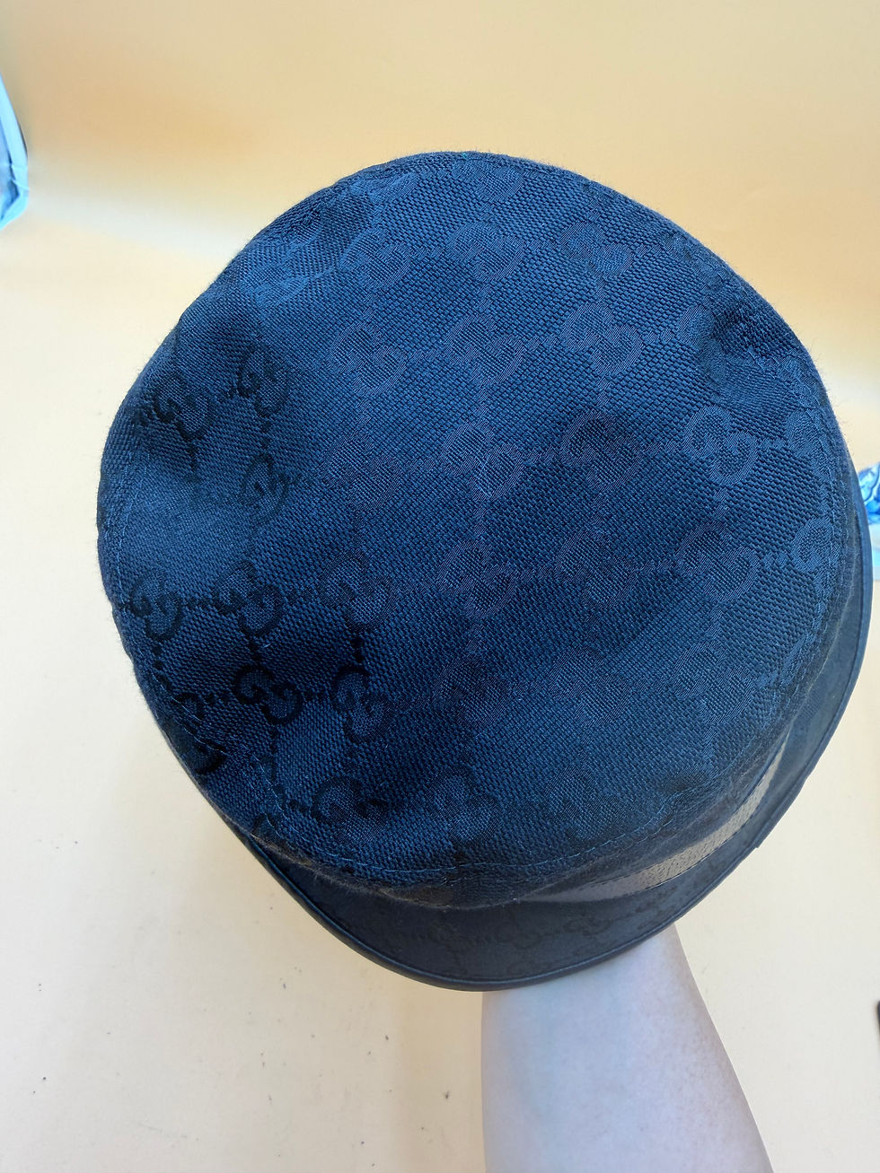 Thumbnail: Gucci Black Large Marmont Bucket Hat