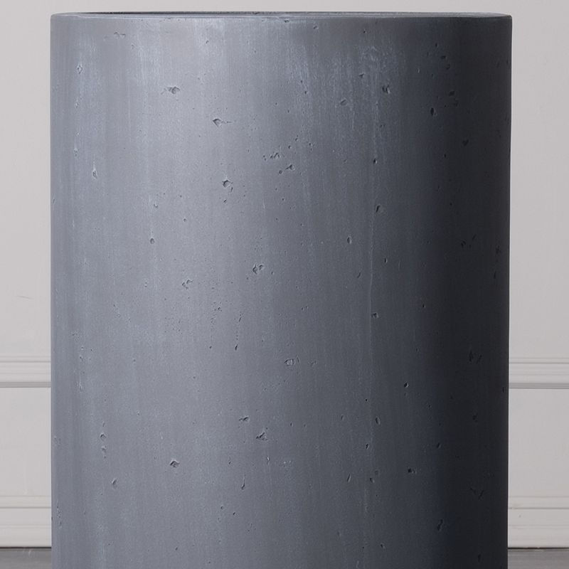 Thumbnail: FIBERCLAY PLANTER CYLINDER ''ROCKY'' GREY S 27X27X50 CM