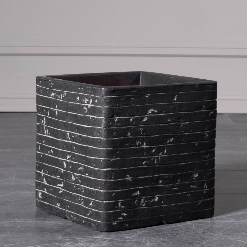 PVC PLANTER GREY CE 30X30X30 CM