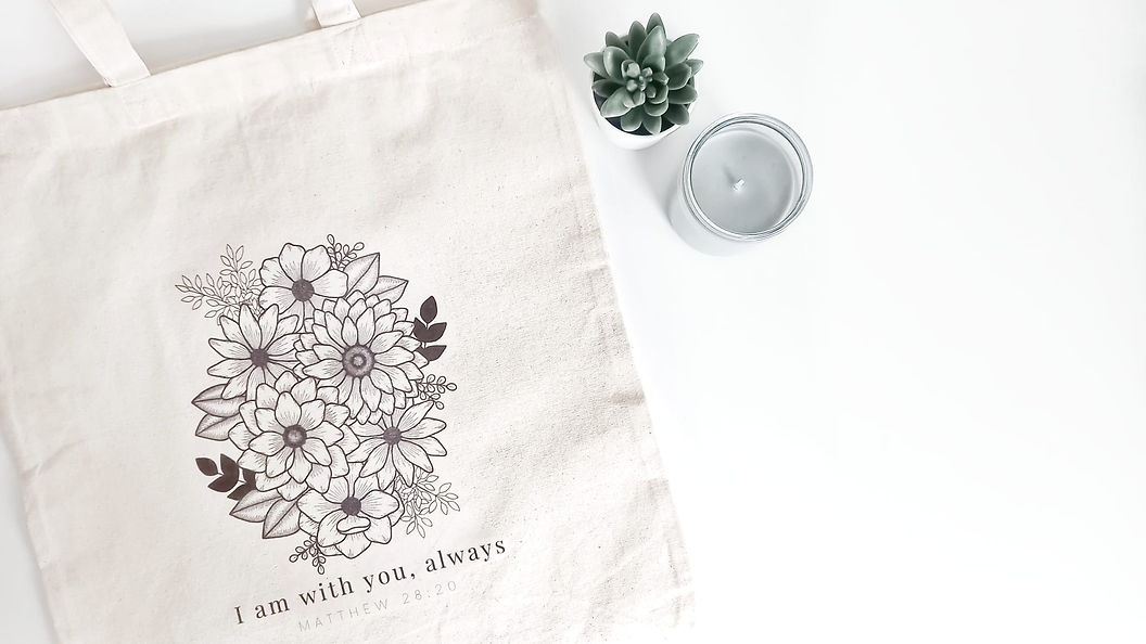 Worthy and Beloved tote bag I am with you always breed.jpeg