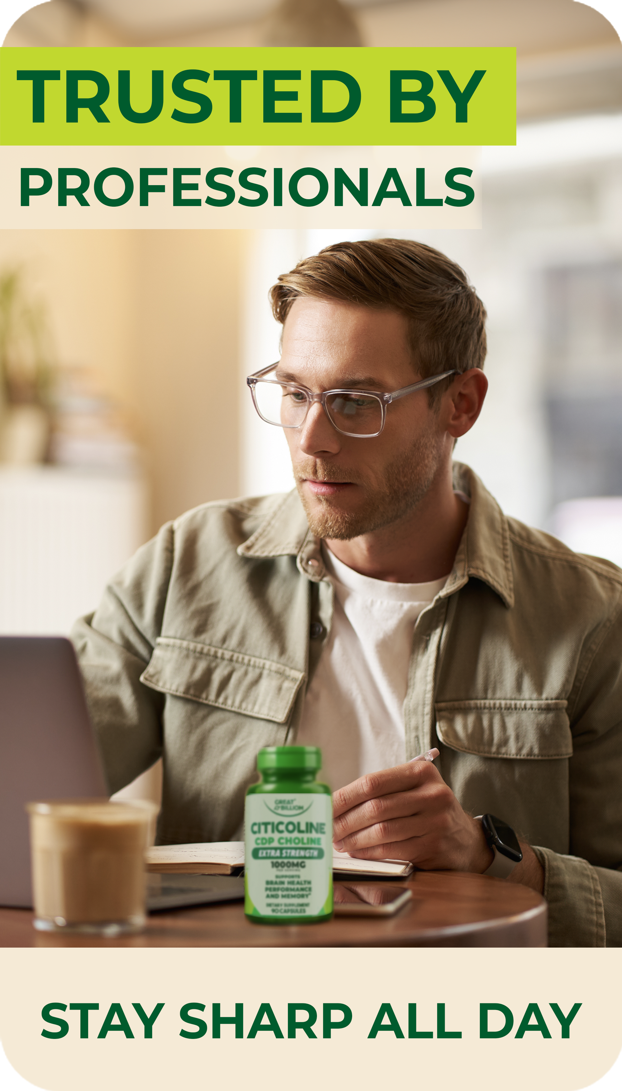 Brain chain amino acids and nootropic stack with Citicoline – fuel mental clarity and focus with Great Billiom.