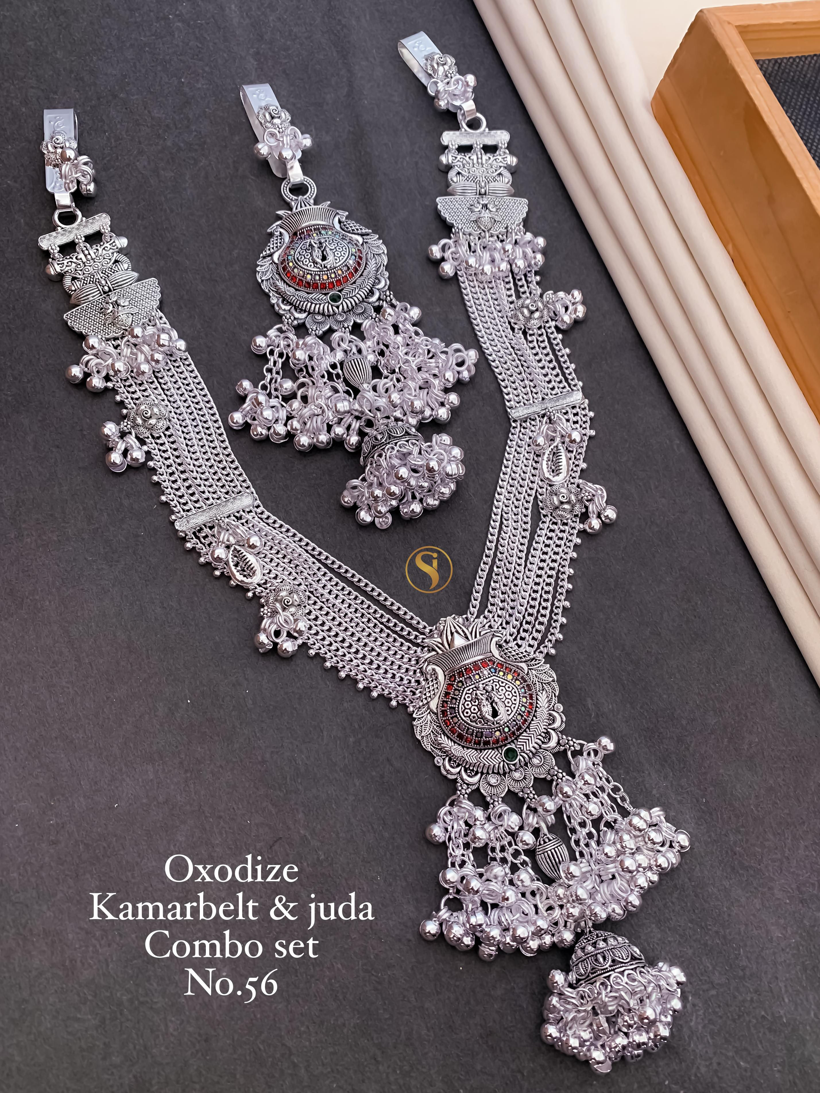 Oxidise Necklace Set with Earrings – Party Wear Design 7