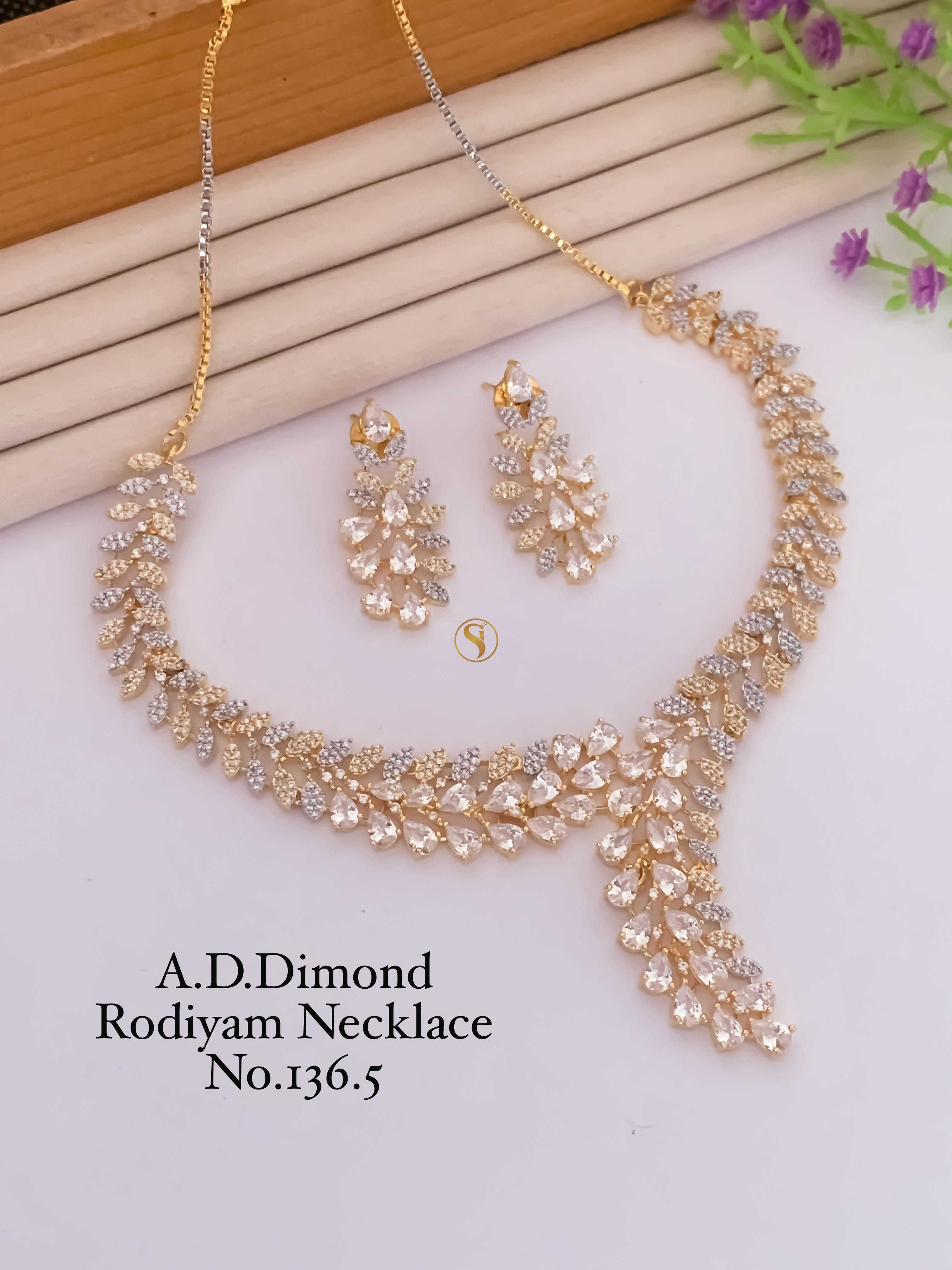 Designer Necklace Set with Earrings – Party Wear Design 28