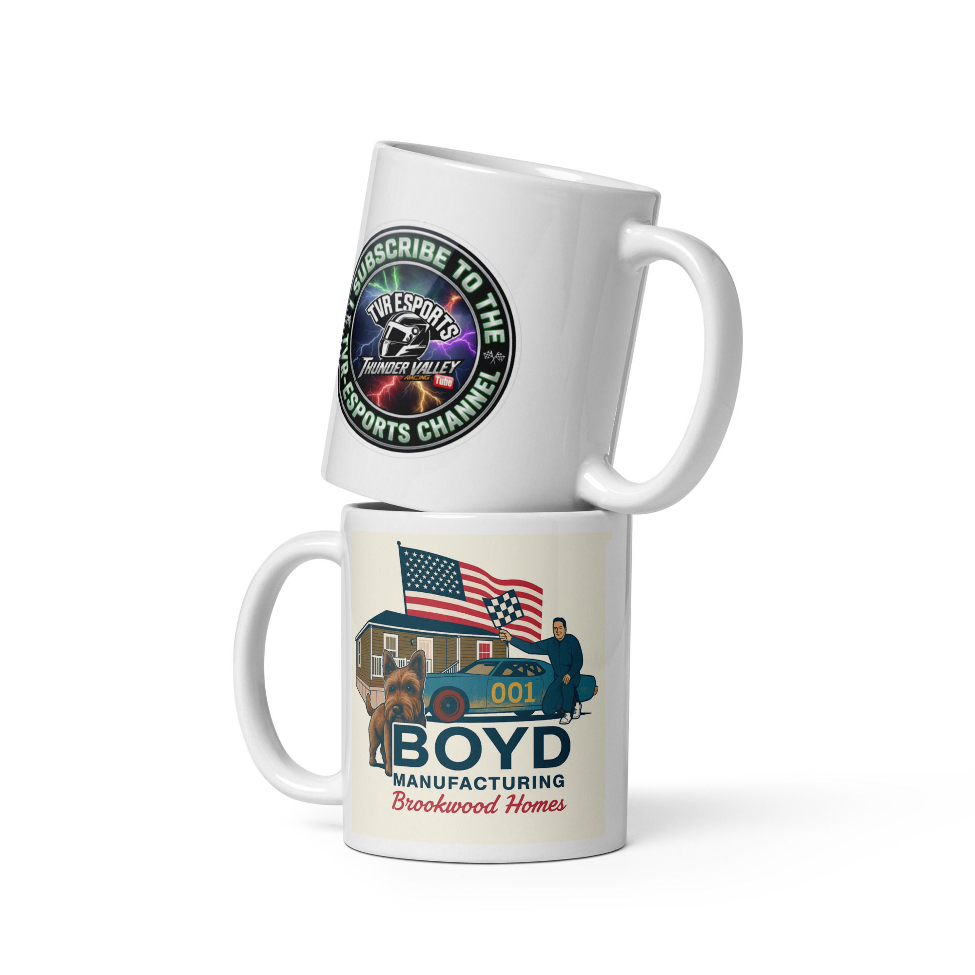 White glossy mug / Brookwood Homes - TVR-Esports