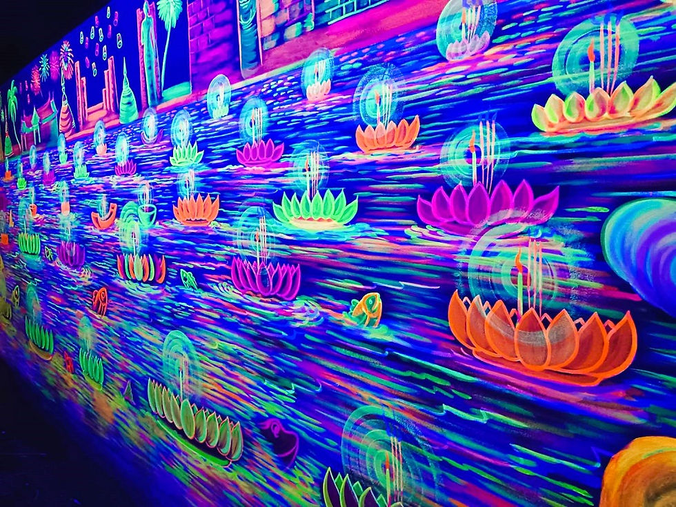 宝くじのアートと幻想的な通路:ワット ノーントーン