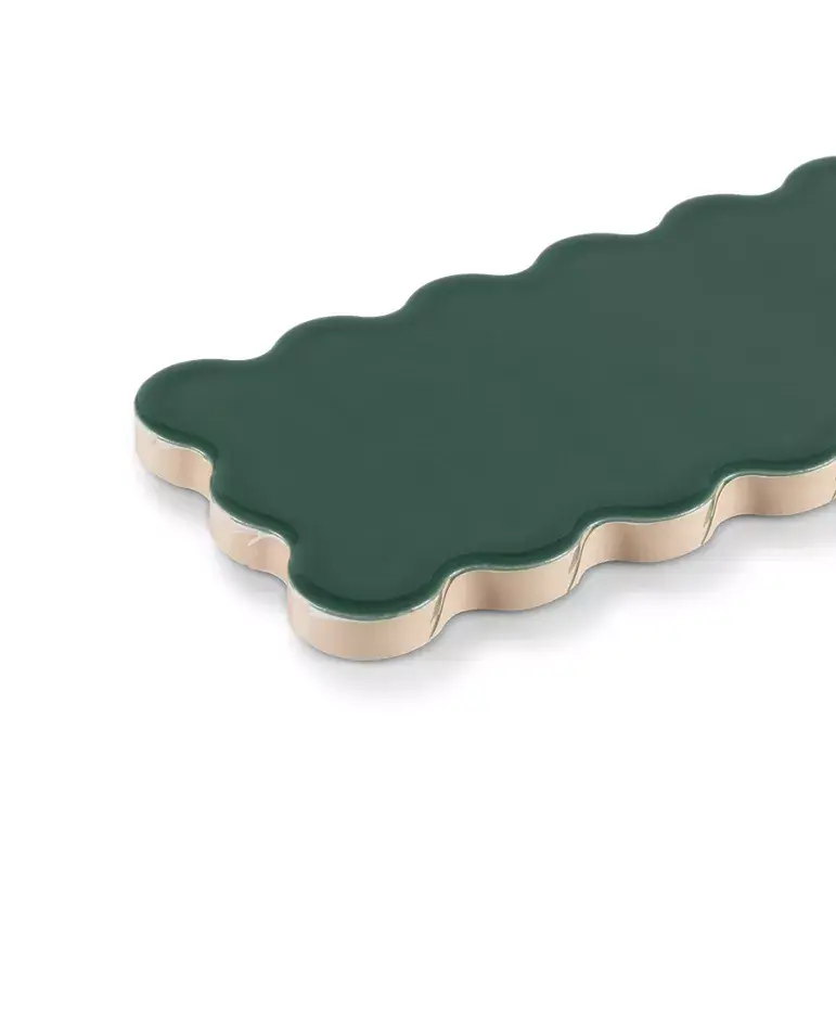 Thumbnail: Ashton Meadows by Studio McGee 3" x 6" Scallop Field Tile Ann Sacks Evergreen