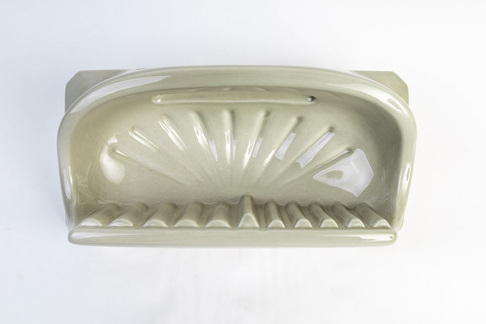 Thumbnail: Ceramic Bathroom fixture set  wall mount vintage. Soap holder, 
