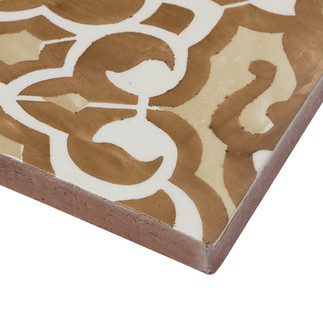 Walker Zanger beige and cream designed tilesthat form a star pattern