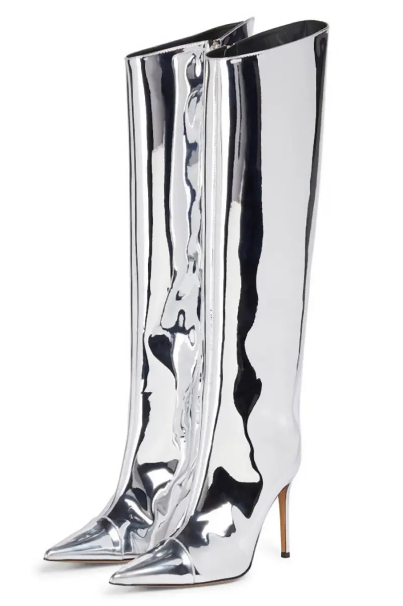 Thumbnail: Can’t keep up with me metallic knee boots 