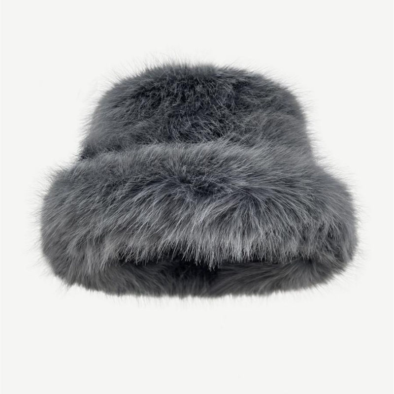 Thumbnail: Fuzzy autumn bucket hats 