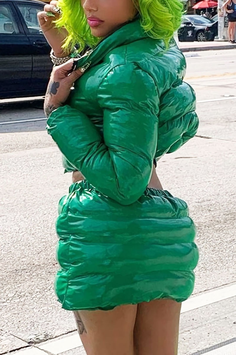 Thumbnail: Bomb . Com puffer skirt  set 