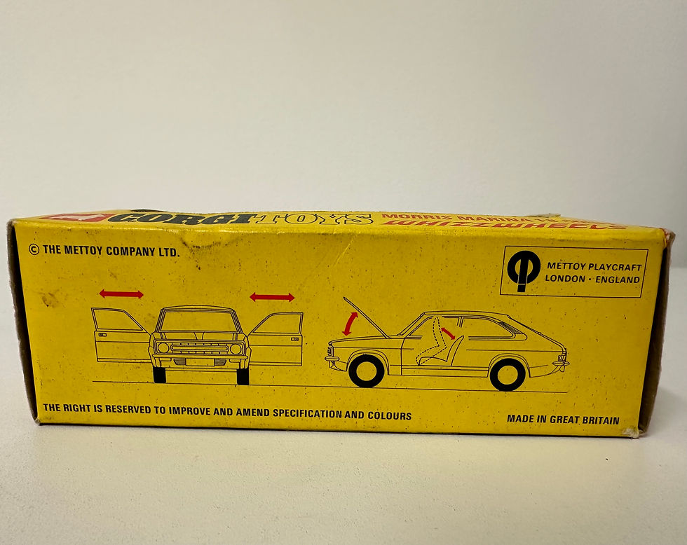 Thumbnail: Morris Marina 18 Coupe Whizzwheels No 306 (Rare Red Hub Inserts)
