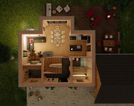 3-D Visualisierung Grundriss CAD-Zeichenbüro S.N.O.W.4