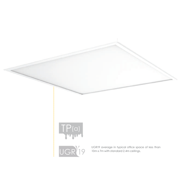 Vela Elite 600 x 600 LED Low Glare TP(a) Panel 4000K