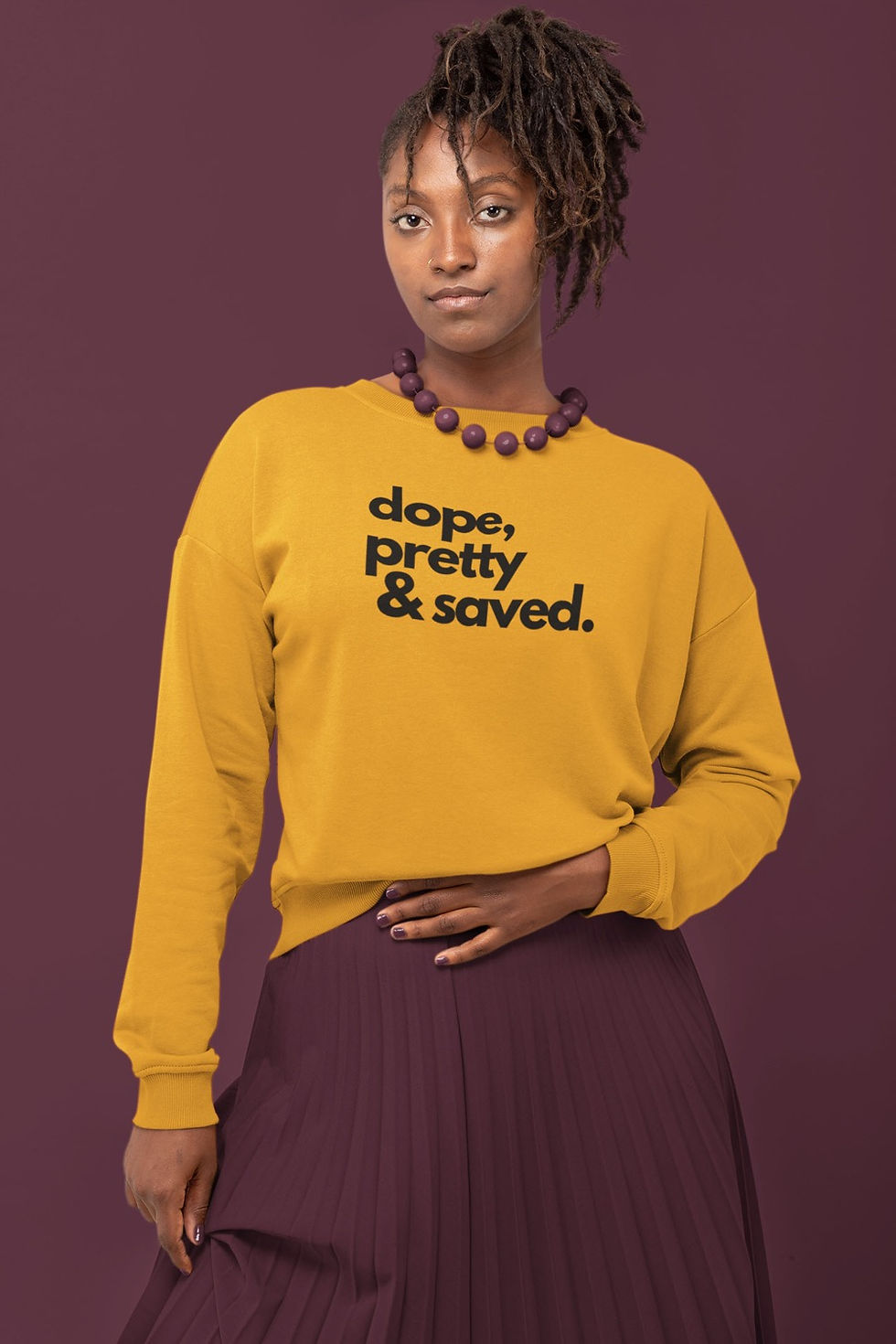 Thumbnail: Dope, Pretty & Saved Sweatshirt