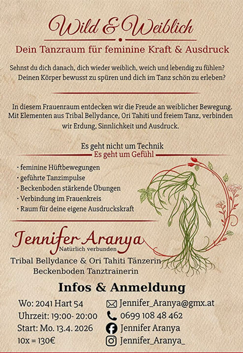 Infografik Wildkräuter Workshop und Natur-Erlebnisse von Jennifer Aranya