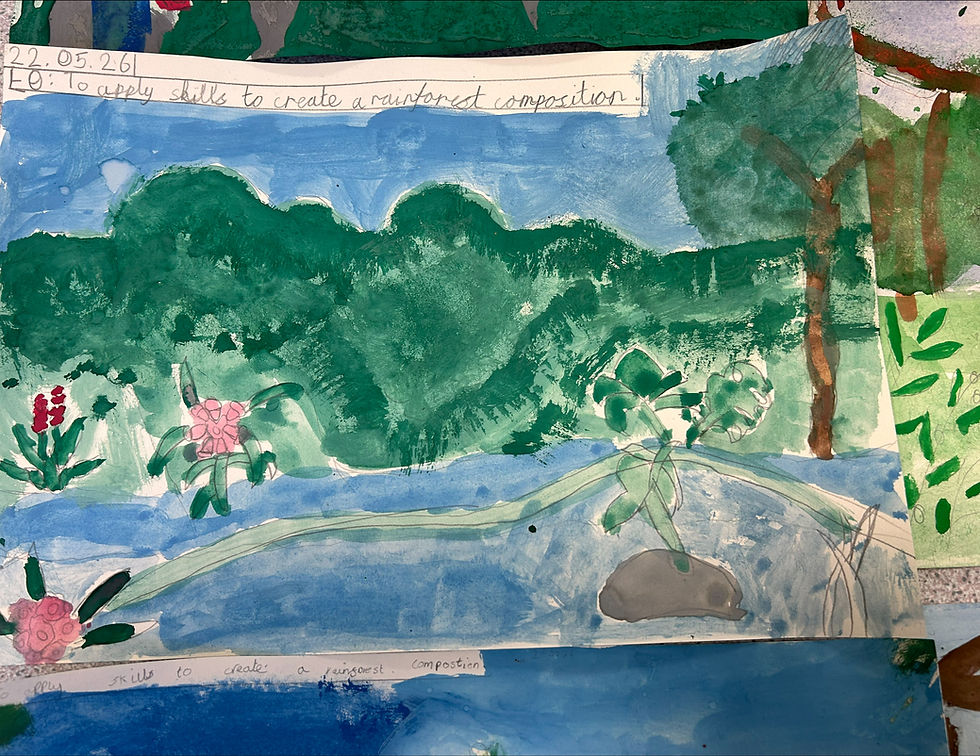 Year 4 Rainforest Art