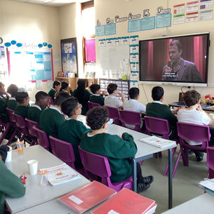 Class 14 Celebrate Movie Afternoon for Outstanding Attendance!