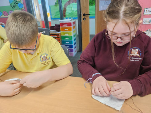 Year 4 Sewing Skills in DT