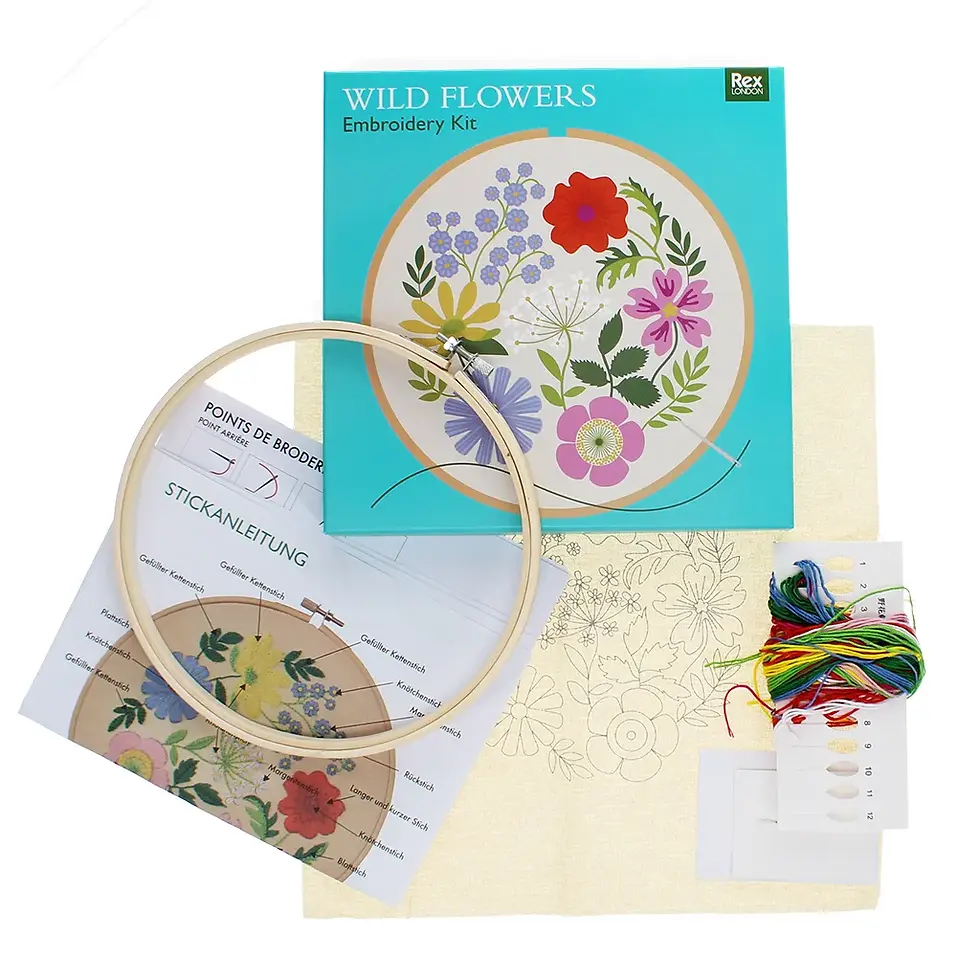 Kit de bordado floral