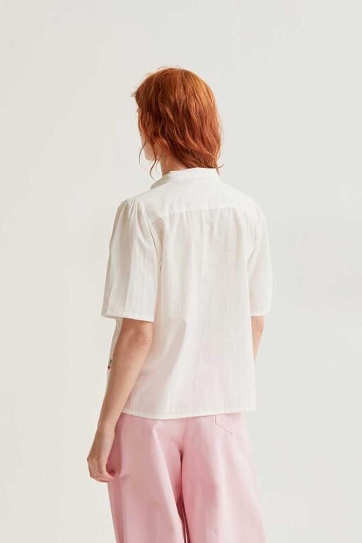 Miniatura: Camisa bordado cerezas