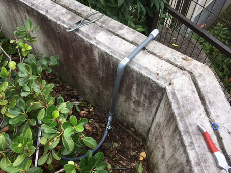 散水用ホース配管の補修