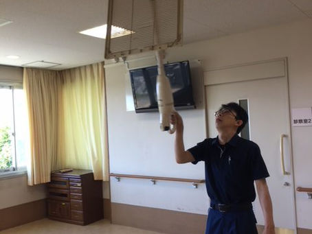 病院エアコン清掃 フィルター清掃