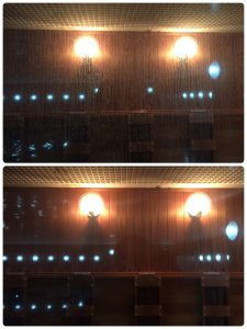 ガラスのウロコ取り