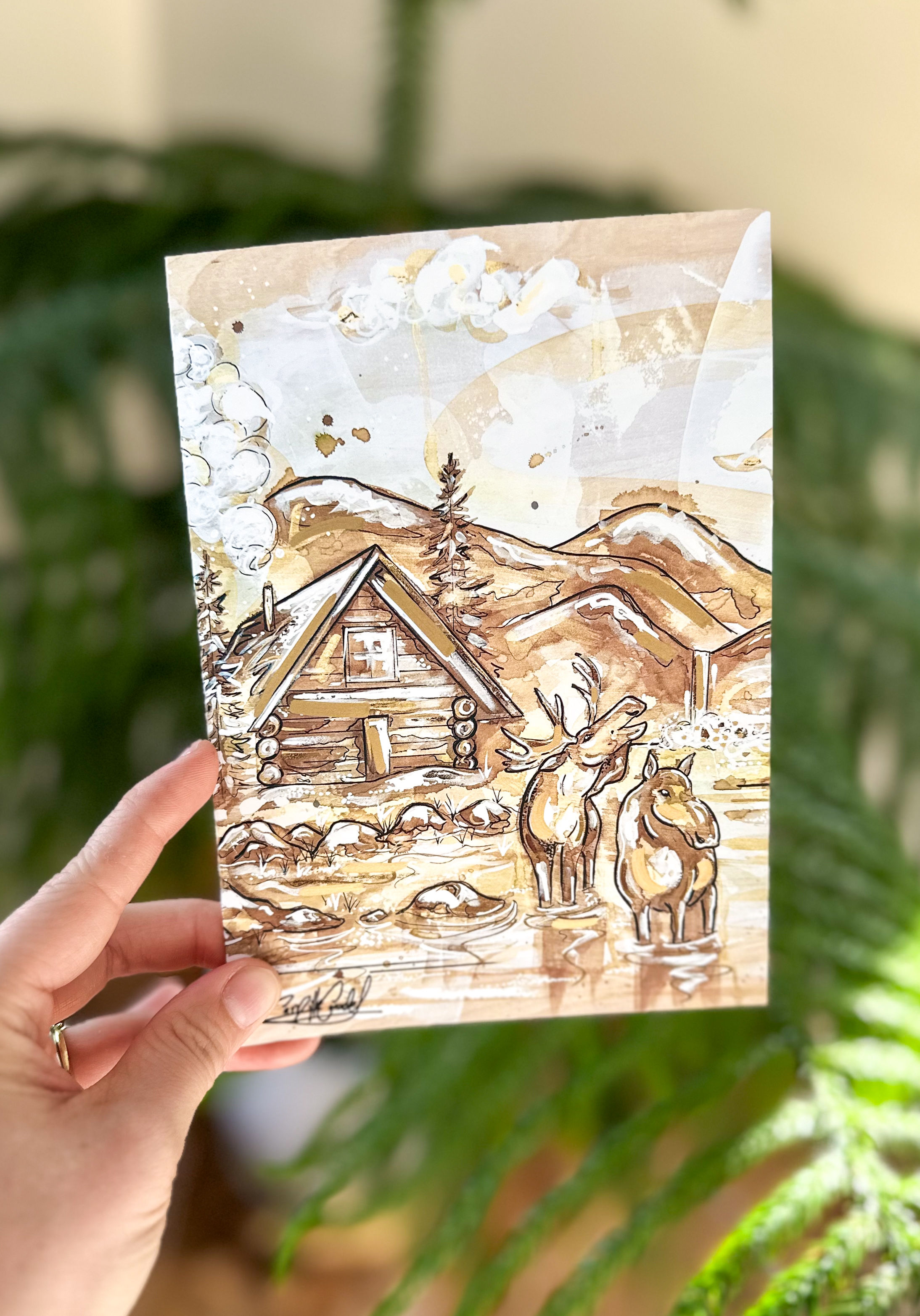 ''Near the river'' - Greeting card