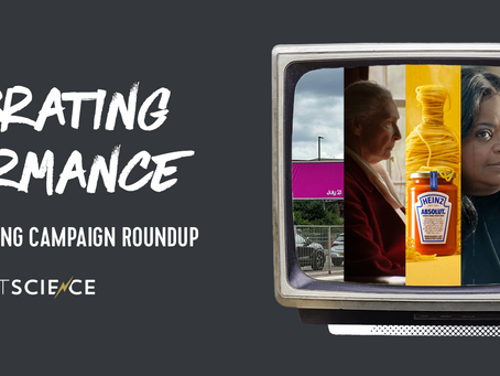 celebrating performance title with an old school tv showing the top 5 ads of 2023