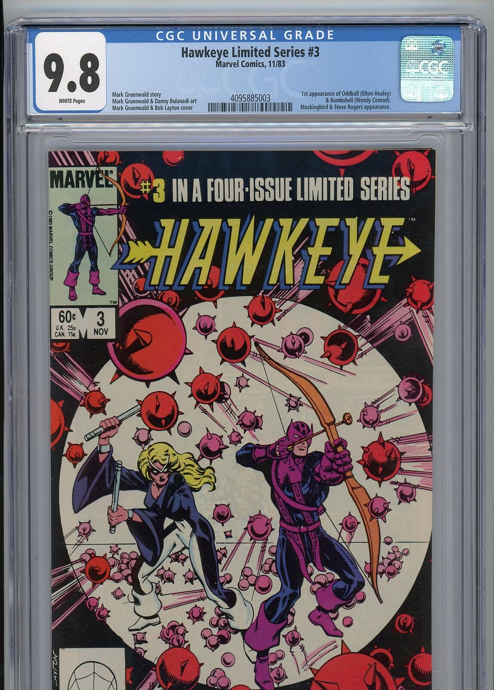 Hawkeye #3 - NM 9.8 - CGC - White Pages