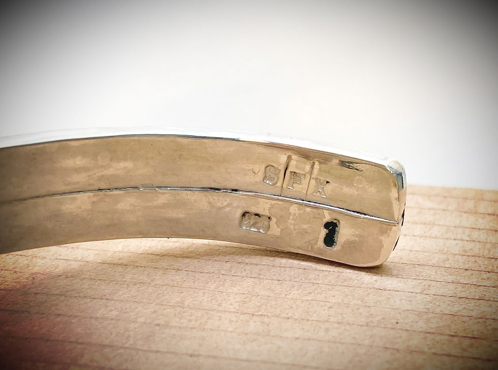 Thumbnail: Chrysocolla, Sterling & Copper  bracelet.