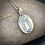 Thumbnail: Feather Pendant Necklace in Sterling Silver w/Sapphire