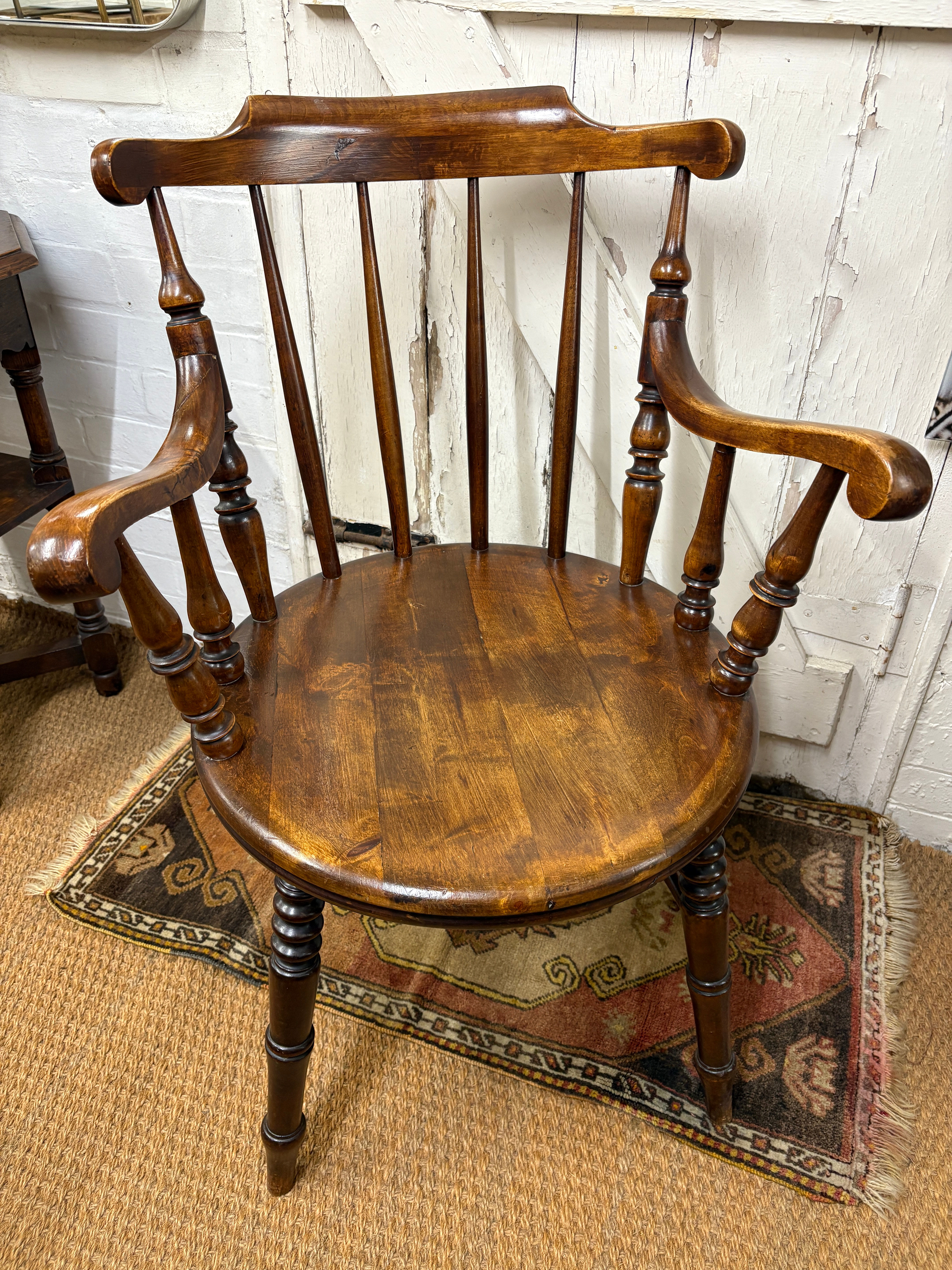 Vintage Penny seat carver chair