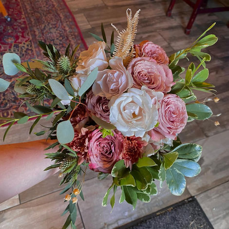 Pink and blush elopement bouquet