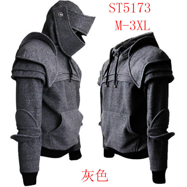 Thumbnail: Cosplay Vintage Medieval Knight Hoodie Warrior Soldier Hooded