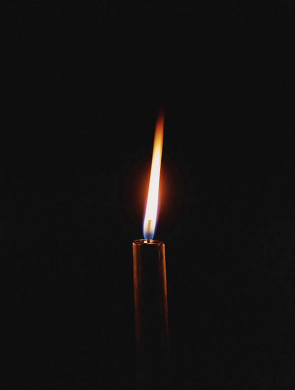 Lit Candle Flame