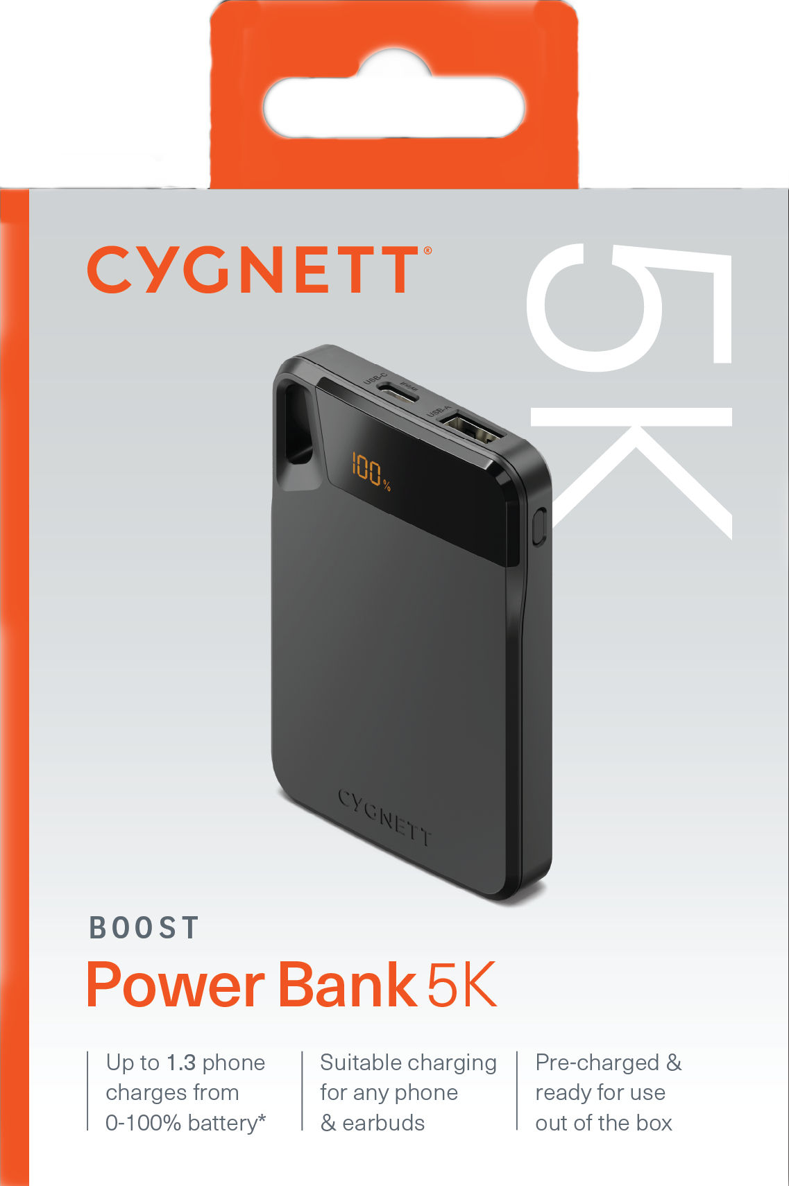 Cygnett Boost 5000mAh Powerbank (Black)
