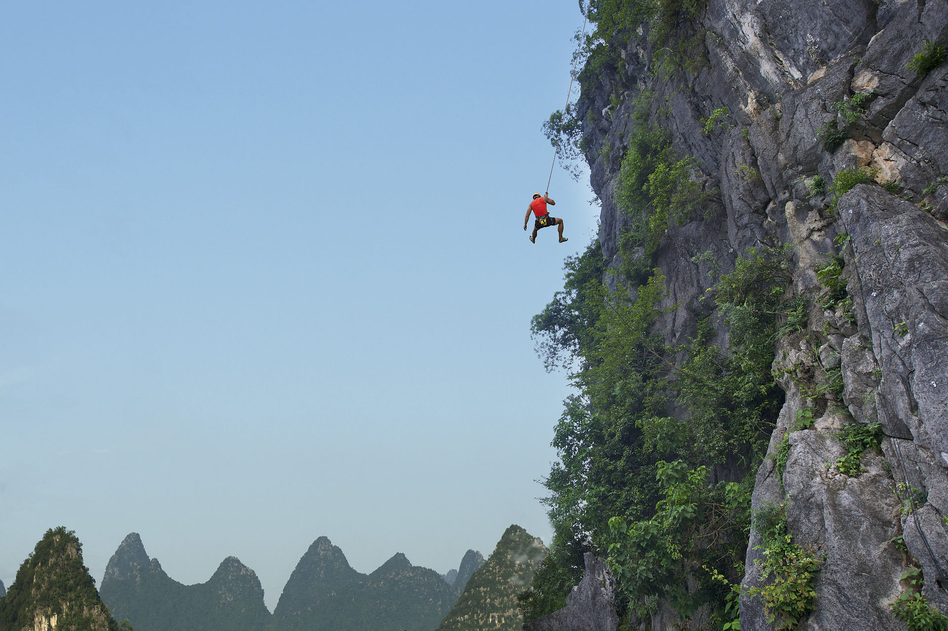 Rock-climbing at Club Med Guilin, China