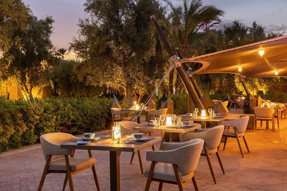 Outdoor restaurant at Club Med La Palmerie - Marrakech, Morocco