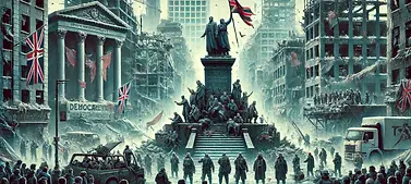 DALL·E 2024-10-17 10.30.14 - A dystopian scene depicting a country in chaos before the ris