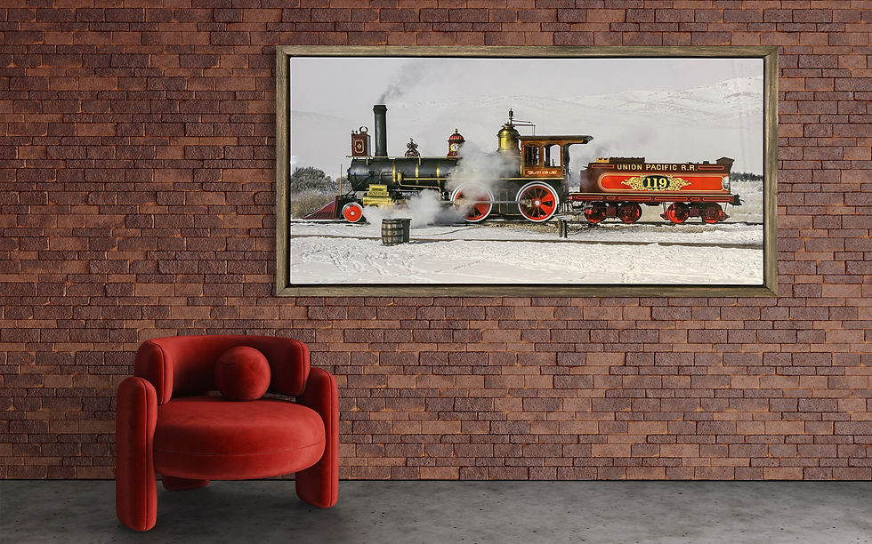 The 119 at Golden Spike metal print by IRON PINE